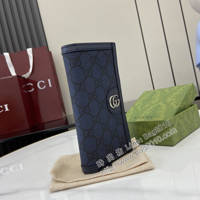Gucci專櫃古馳最新款Ophidia系列GG長款錢包男士錢夾 jh2828型號：791746